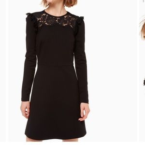 Kate Spade Ruffle Lace Yoke Dress